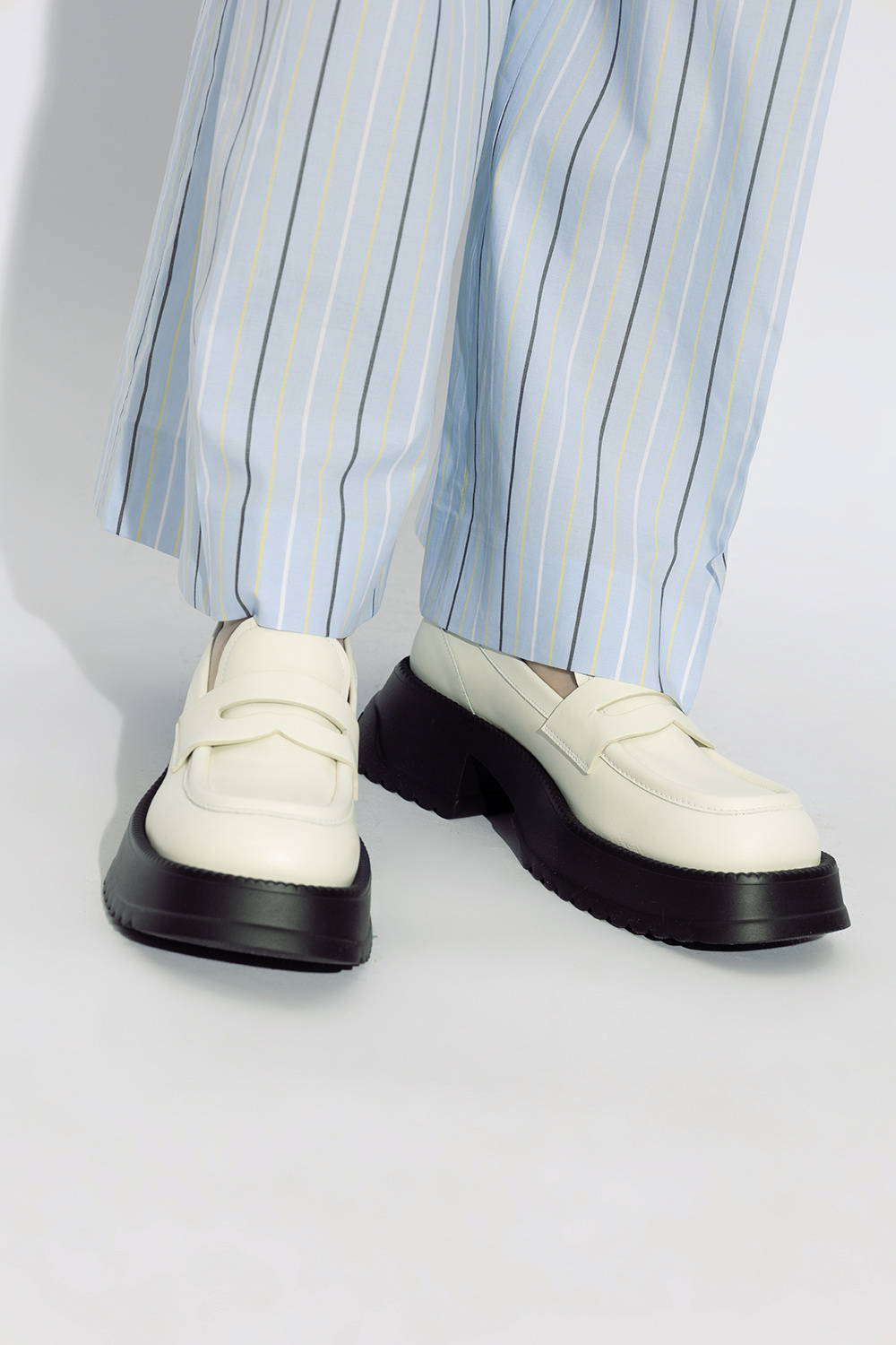 SALE!【MARNI(マルニ)】ホワイト ローファー Marni Platform Loafers In White | ModeSens